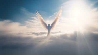 Engek läuft in den Wolken