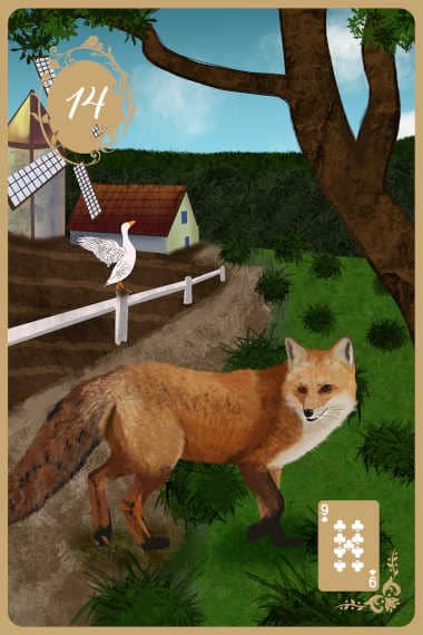 Karte 14 Der Fuchs gratis online Kartenlegen mit den Lenormandkarten Karte 14 Der Fuchs gratis online Kartenlegen mit den Lenormandkarten