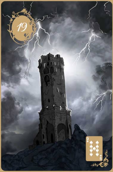 Karte 19 Der Turm gratis online Kartenlegen mit den Lenormandkarten Karte 19 Der Turm gratis online Kartenlegen mit den Lenormandkarten